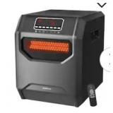 (PARTS ONLY) -Electric 6 Element Infrared Space Heater Black Plastic - Retail: $119