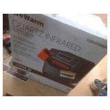 (PARTS ONLY) -Electric 6 Element Infrared Space Heater Black Plastic - Retail: $119