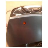 VH240 1500-Watt Black Indoor Electric Fan Space Heater with Adjustable Thermostat, 3-Heat Settings, Safety Features - Retail: $70