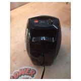 VH240 1500-Watt Black Indoor Electric Fan Space Heater with Adjustable Thermostat, 3-Heat Settings, Safety Features - Retail: $70