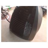 VH240 1500-Watt Black Indoor Electric Fan Space Heater with Adjustable Thermostat, 3-Heat Settings, Safety Features - Retail: $70