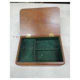 Wooden Felt Lined Jewelry Box