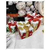 Festive Outdoor Light Up Present Decor