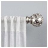 Exclusive Home Vine 1  Curtain Rod and Finial Set  Matte Silver  Adjustable 66 -120
