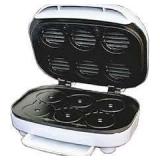 Nostalgia Electronics All League 6 Sliders Black Electric Mini Burger Grill