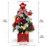 Desktop Christmas Tree, 19.7-inch Artificial Mini Christmas Decoration Tree, The Perfect Christmas Decoration for Table, Desk and Counter (Red)