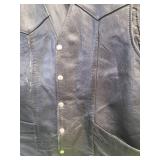 Interstate Leather Motorcycle Vest XL