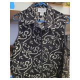 Karen Hart Floral Embroidered Vest