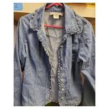 Southwest Canyon Ruffled Denim Jacket