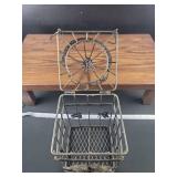 Metal Bird Cage with Decorative Birds