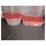 McCormick Food Storage Containers with Red Lids