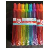 Play Day Rainbow Bubble Stick Set - 6 Piece