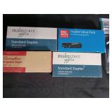 Office Supply Bundle - Standard Staples and Manual Sharpener