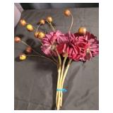Pink Floral Arrangement with Metallic Berries