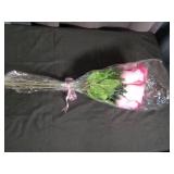 Pink Floral Arrangement with Metallic Berries