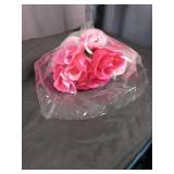 Pink Floral Arrangement with Metallic Berries