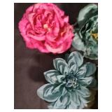 Handcrafted Silk Flower Hair Clips Set