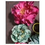 Handcrafted Silk Flower Hair Clips Set