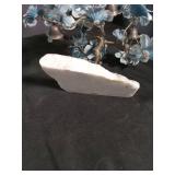 Blue Flower Blossom Tree with Marble Base