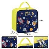 Lunch Box Kids, Insulated Lunch Bag, Toddler Lunch Box for Daycare, Small Cooler Bag Back to School for Girls, Boys, Astronaut