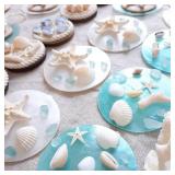 3-4 Inches Large Starfish and Scallop Shells for Crafts 12PCS, Natural Beach Sea Shells for Crafting, Baking Shells Perfect for White Christmas Decor Beach Party Wedding Fish Tank DIY Crafts