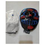 Halloween Led Mask, Light Up Mask and Gloves for Cosplay Costume (Blue), 3 Modes Scary Glow in The Dark Masks for Boys Girls Halloween Party Dress Up Accessories, Gifts Giving - Retail: $40