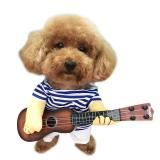 Pet Guitar Costume Dog Costumes Cat Halloween Christmas Cosplay Party Funny Outfit Clothes (s) - Retail: $22