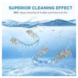 Dental Ultrasonic Retainer Cleaner Machine - Dental Cleaning Pod for Denture, Mouth Guard, Aligner, Night Guard, Braces, Toothbrush Heads, Jewelry, 45kHz Retainer Cleaner with Digital Timer & 200ML - 
