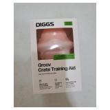 Diggs Groov Crate Training Aid for Puppies and Nervous Dogs Calming Lick Mat for Crate Training & Separation Puppy Enrichment Toy with Freezer Shell BPA-Free (Blush)