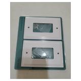 Henne Bery Modern Edge Decorative Wall Plate Switch Plate Outlet Cover, Durable Solid Zinc Alloy (Single Decorator 2PK, White) - Retail: $10