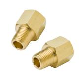 Brass Pipe Fitting, NPT Adapter 1/4\" Female to 1/8\" Male Reducing Adaptor 1200psi High Pressure (Pack of 2) - Retail: $6