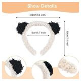 Headband for Women Girls, Cute Ears Headbands and Costume Headwear, Wide Hair Band for Spa Face Wash Makeup, (1Pack)