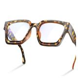 Oversized Blue Light Blocking Glasses for Woman - Rectangle Fashion Glasses for Computer, Chic Preppy Frame - Retail: $20