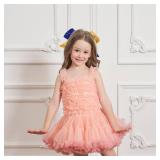 Bow Hair Tie for Girls Large Cheer Bow Sequins Ponytail Women Teen Girls Cheerleading Ribbon Holder Hair Band (Black + Orange) - Retail: $8