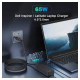65W Laptop Charger Compatible with Dell Latitude 3550 3450 3520 3420 3540 3310 Inspiron 15 3000 5000 7000 Series AC Adapter Power Supply Cord - Retail: $9