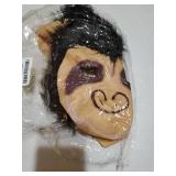 Monkey Mask Latex Full Head Animal Black Chimp Mask Adult Teens Halloween Cosplay Costume Party Props Large Size - Retail: $17