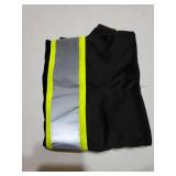 High Visibility Shirts Quick Dry Safety T Shirts with Reflective Strips and Pocket Short Sleeve Mesh Hi Vis Construction Work Class Shirt for Men/Women Black, Large - Retail: $15