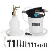 FOUR UNCLES 2L Brake Bleeder Vacuum Pump Kit - Pneumatic Brake Fluid Extractor with 1L Refilling Bottle & Adapters for Automotive Bleeding, One-Person Operation - Retail: $60