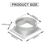 5.9 inch Square Coupler for Portable Air Conditioner with Square Air Outlet and Connected to 5.9 Exhaust Hose, AC Unit Tube Connector for Air Conditioning Exhaust Port"