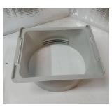 5.9 inch Square Coupler for Portable Air Conditioner with Square Air Outlet and Connected to 5.9 Exhaust Hose, AC Unit Tube Connector for Air Conditioning Exhaust Port"