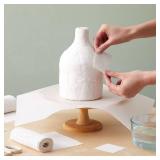 Plaster Cloth Strips - 6 in x 15 ft - Easy-Cut Plaster Wrap Kit for DIY Paper Mache & Belly Casting - Craft Supplies for Sculptures, Masks & Art Projects - Retail: $5