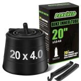 20 x 4.0 Fat Tire Tube for 20x3.5/4.0 E-Bike Bicycle Fat Tire Tubes Schrader Valve - 20 Inch Butyl Rubber Bike Inner Tube(1 Pack) - Retail: $12