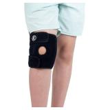 Kids Knee Brace - Osgood Schlatter Knee Brace Youth for Kids, Sports, Pain, Arthritis, Patella, Meniscus Tear, MCL, ACL - Adjustable Compression Support for Child, Boys & Girls (Black) - Retail: $20