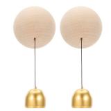 2 Set Shopkeepers Bell, Wood Door Chime Hanging Magnetic Door Bell Jingle Bells Animal Metal Doorbell with Self-Adhesive for Door Opening Business When Entering Decoration, Ball - Retail: $14