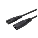 LBSC IEC 60320 C8 Plug to C7 Receptacle Male to Female Extension Power Supply Main Adapter Cable 6ft