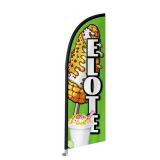 Feather Flag, 8FT Elote Flag Signs Banner, Eye Catching Business Flag. NO POLES INCLUDED. - Retail: $28