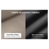 LazBlinds 100% Blackout Door Curtain, No Tools No Drill Cordless Blinds for Windows, Thermal Insulated UV Protection Privacy Window Curtains for French Door Front Door(26