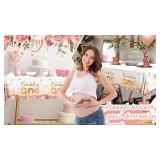 Pumpkin First Birthday Decorations for Girl - 2pcs Little Pumpkin is Turning One Tablecloth, Pumpkin Fall 1st Birthday Table Cover for First Birthday Autumn Thanksgiving Party Supplies