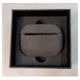 Alcantara Suede Case for AirPods Pro 2, Handmade Full-Wrap Case, Synthetic Suede Cover, Handmade Full Wrap, Full Protection and Shock Resistance (Black) - Retail: $33