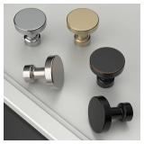 10 Pack Polished Chrome Kitchen Cabinet Knobs Single Hole Cabinet Pulls Round Drawer Knobs Dresser Knobs and Pulls for Bathroom Cabinets. One Pack Missing Screws. - Retail: $26